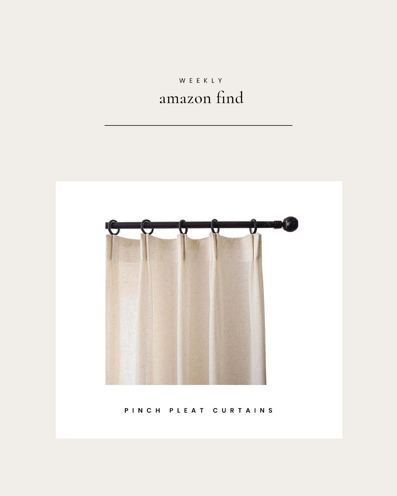 Weekly Amazon Find : Pinch Pleat Curtains

#LTKHome