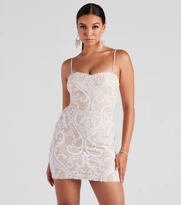 Haylie Sequin Short Party Dress | Windsor Stores