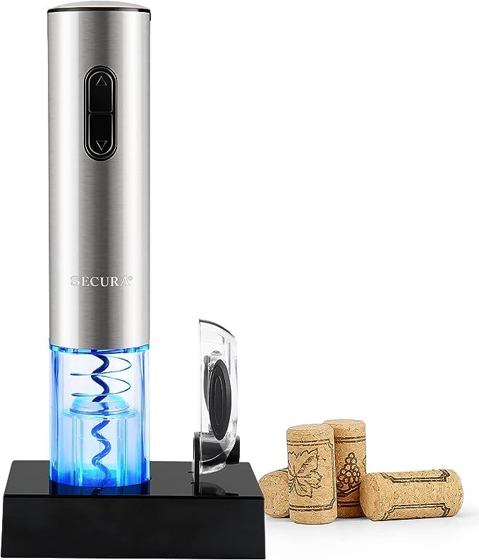 Secura Electric Wine Opener, Automatic Electric Wine Bottle Corkscrew Opener with Foil Cutter, Re... | Amazon (US)