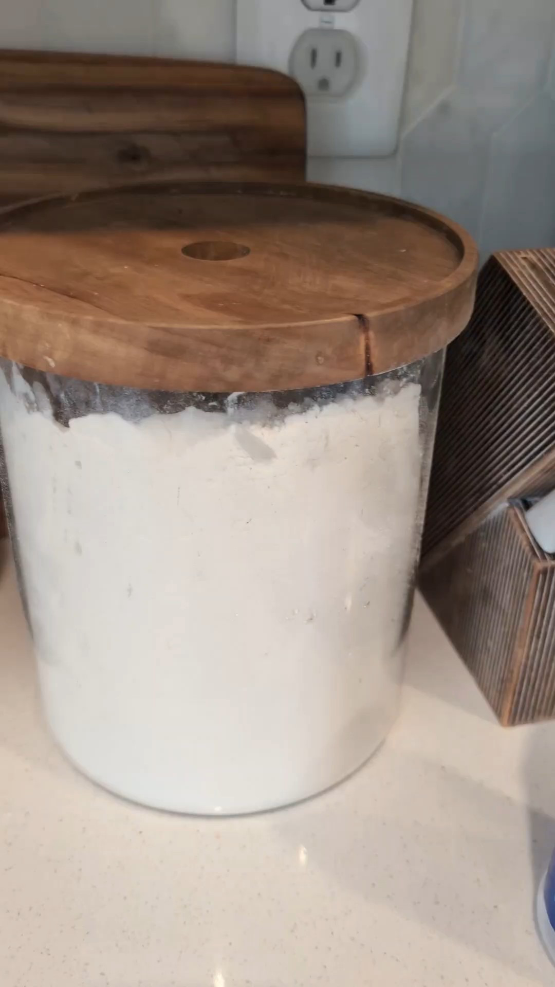 Glass Canisters with Wooden Top#coastal #rustic #kitchen

#LTKHome #LTKfoodie #LTKdayinmylife