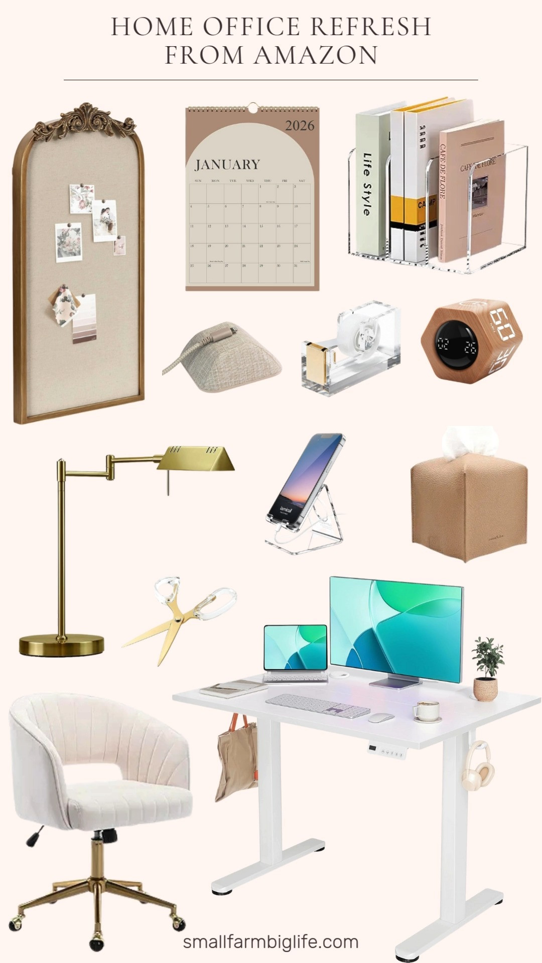 Doing a little home office reset ✨ Neutral tones, warm wood, and functional pieces that make workdays feel calmer and more put together. Everything here is equal parts practical and pretty! They are perfect for creating a workspace you actually want to sit down in. 

 #LTKHome #LTKSaleAlert