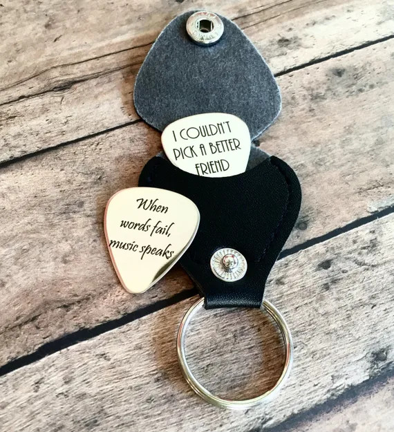 HUGE SALE Personalized Guitar Pick With Leather Case - Etsy | Etsy (US)