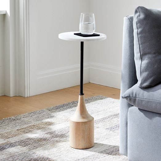 Hudson Marble Drink Table (9.5") | West Elm (US)
