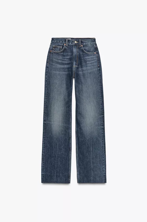 TRF HIGH WAIST WIDE LEG FULL LENGTH JEANS | Zara US