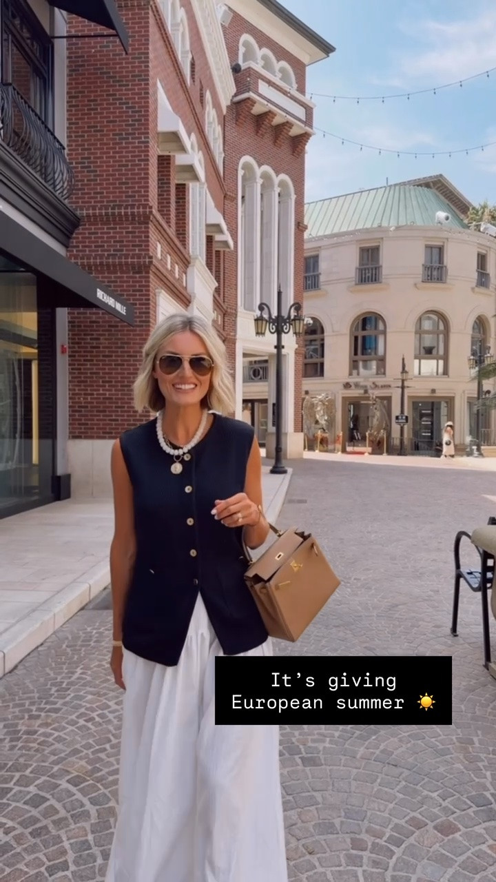 This black button vest has all the European old money vibes! Another timeless piece that you will be able to dress up or down, and would be so cute for work! Wearing S in both 

Loverly grey, Amazon fashion finds, white maxi skirt outfit, poplin white skirt, how to style black vest, prime deals

#LTKSeasonal #LTKSaleAlert #LTKTravel