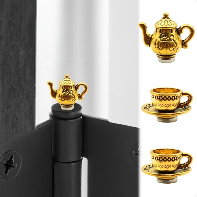 Hinge Head Tea Cup Set of 3 - Door Hinge Heads Decorative Topper Miniature - Cottagecore Magnetic... | Amazon (US)