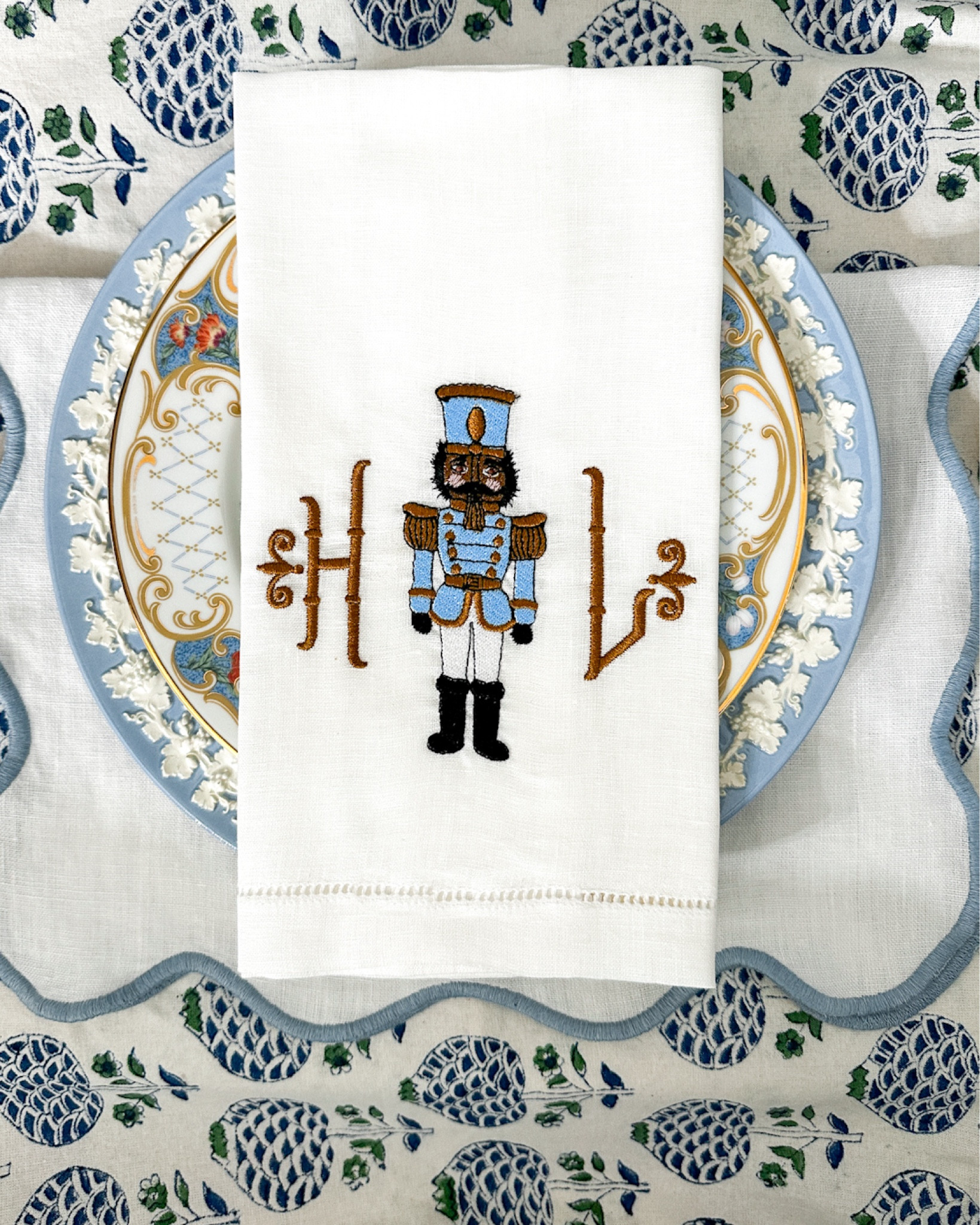 Christmas table napkin, nutcracker napkin, Christmas table setting, monogram napkin#LTKFind

#LTKSeasonal #LTKhome #LTKparties