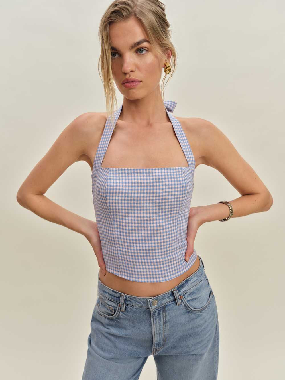 Malika Linen Top | Reformation (Global)