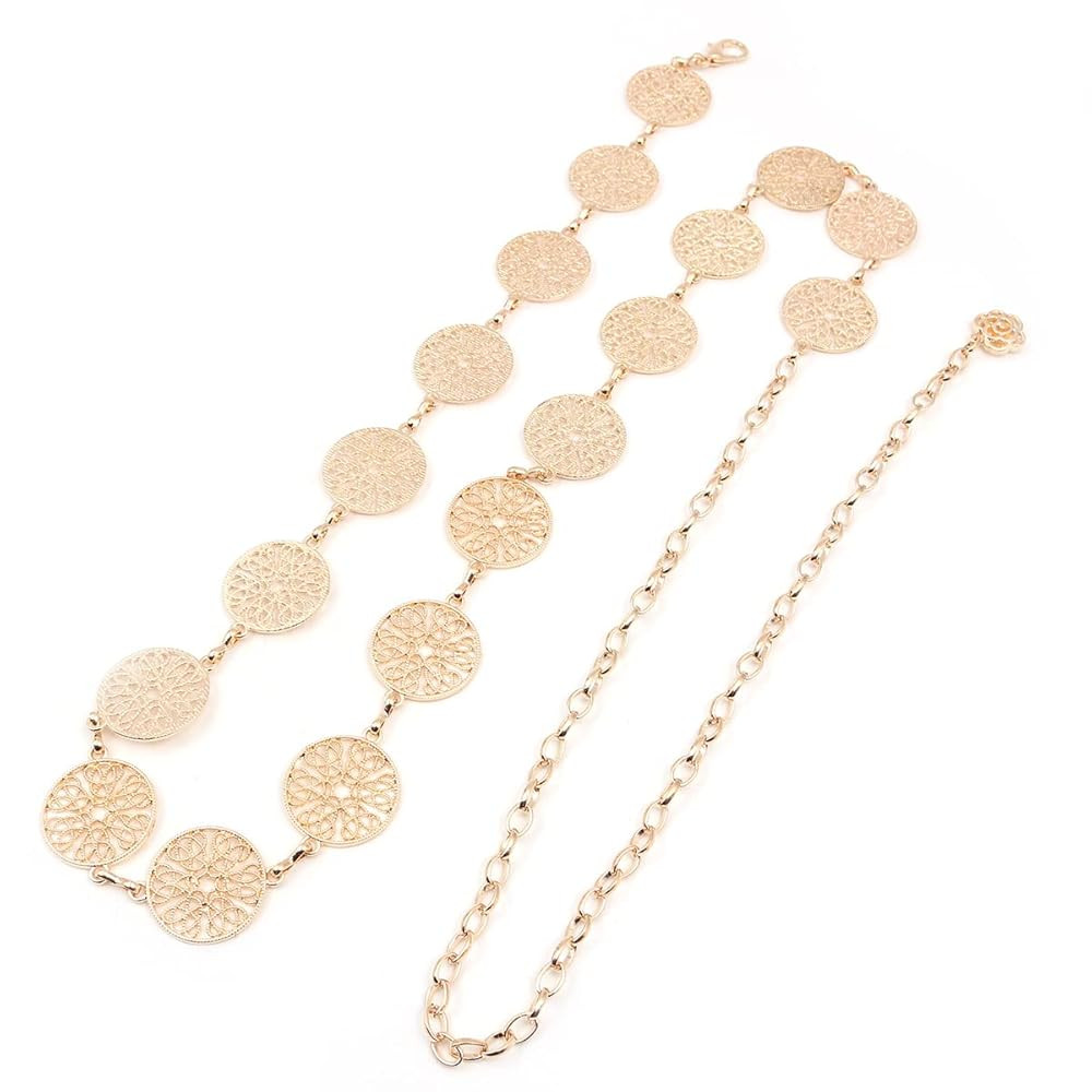 Hsthe Sea 59 inch Gold Adjustable Buckle Long Waist Belt Dress Belt Body Chain Fashion Chain Belt... | Amazon (UK)