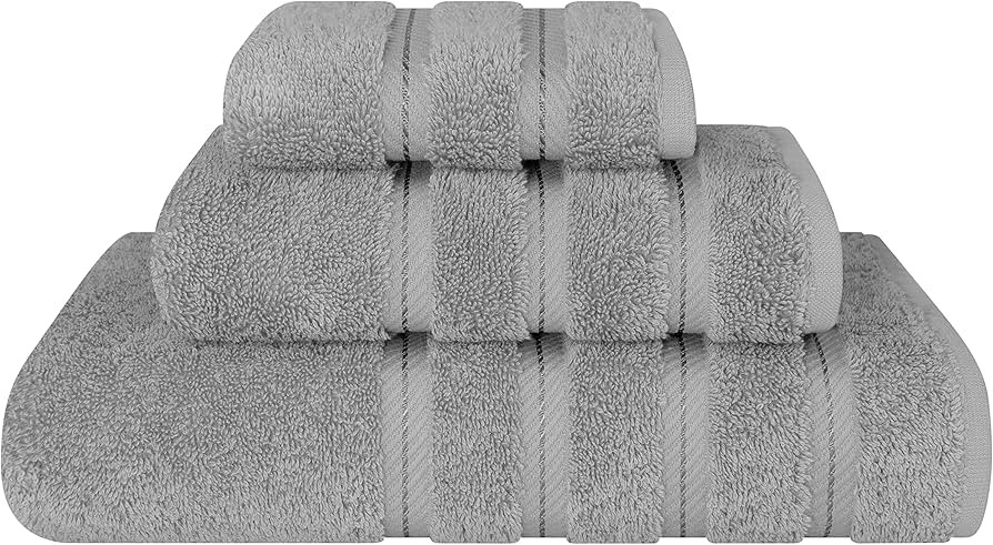 American Soft Linen Premium 3 Piece Towel Set, 1 Bath Towel 1 Hand Towel 1 Washcloth, 100% Cotton... | Amazon (US)