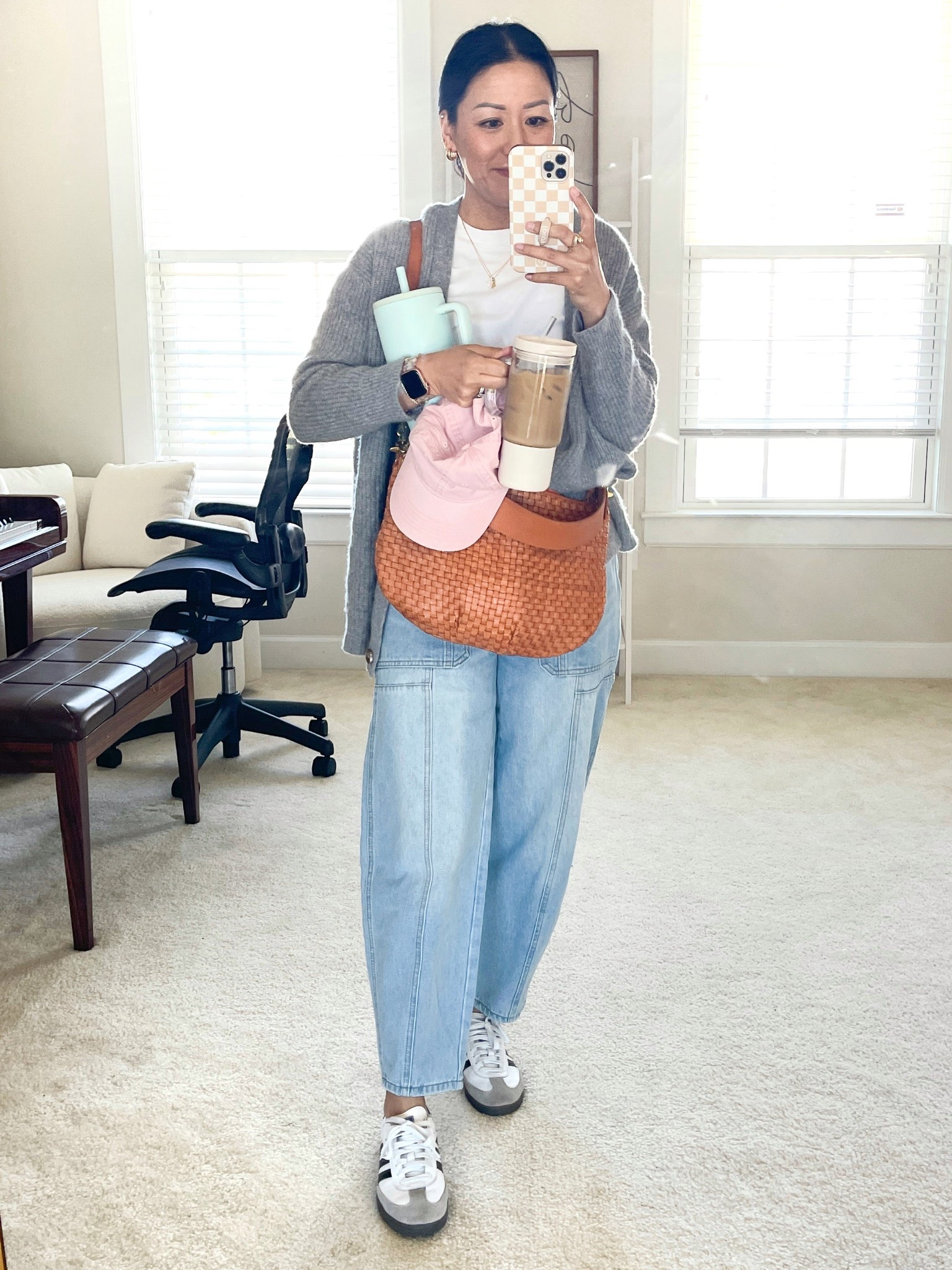 Size XS cardigan
Size small jeans
Sized down 1/2 in Sambas 

Mongolian cashmere 

#LTKFindsUnder50 #LTKSaleAlert #LTKSeasonal