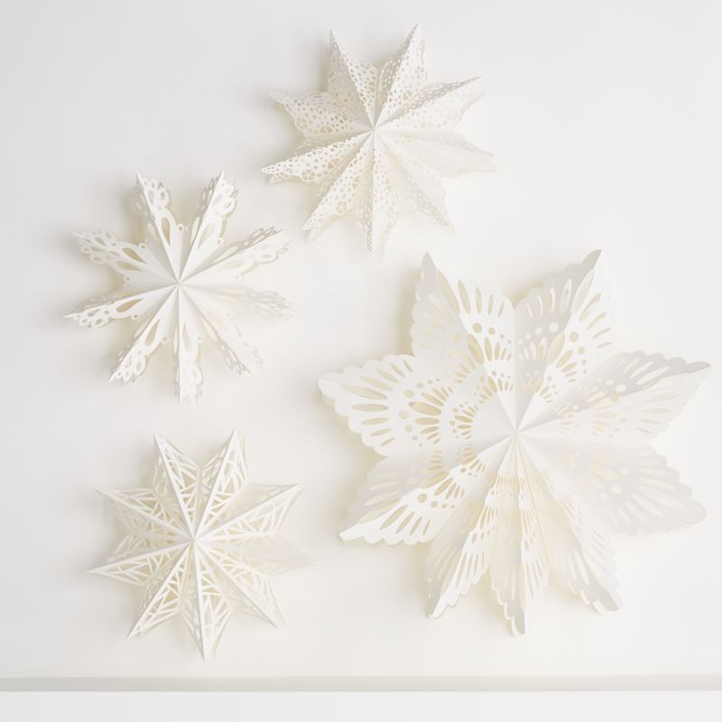 Snow Day Snowflake Ornaments | Crate and Barrel | Crate & Barrel
