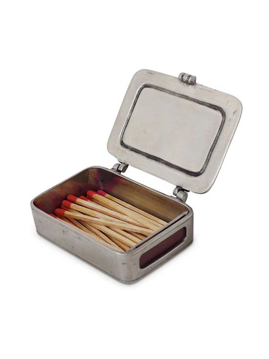 MATCH Pewter Matchbox with Striker and Matches | Weston Table