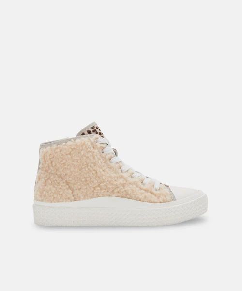 VEOLA PLUSH SNEAKERS IN NATURAL PLUSH | DolceVita.com