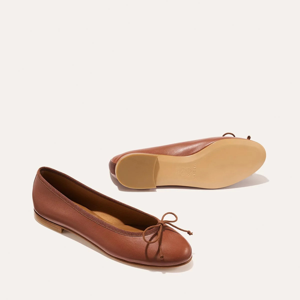 Brown Leather Ballet Flats | The Demi | Margaux
