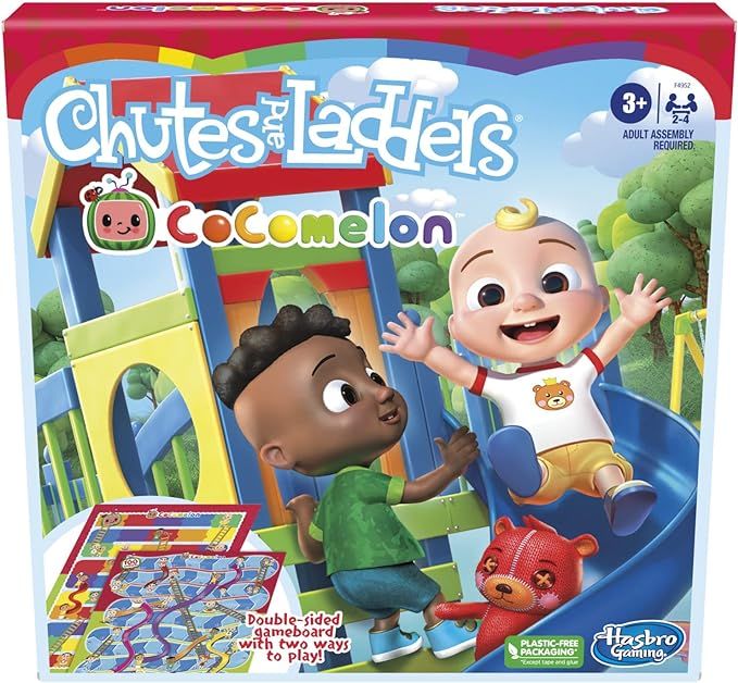 Hasbro Gaming Chutes and Ladders: CoComelon Edition Board Game for Kids Ages 3 and Up, 2-4 Player... | Amazon (US)
