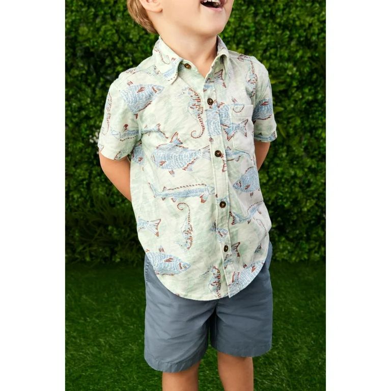 Carter's Child of Mine Toddler Boy Button Up Shirt, Sizes 12M-5T - Walmart.com | Walmart (US)