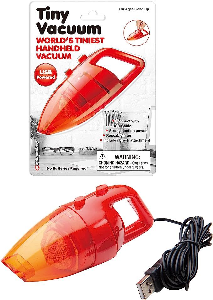 PMT Holdings World's Tiniest Vacuum - USB Powered, Strong Suction Power, Includes Brush Attachmen... | Amazon (US)