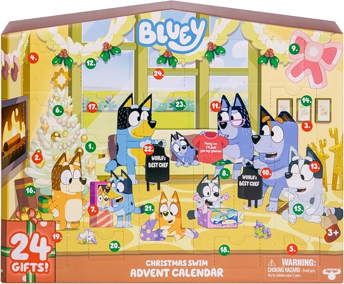 Bluey's Christmas Swim Advent Calendar, This Very Festive Bluey Surprise Pack Has 24 Surprises Be... | Amazon (US)