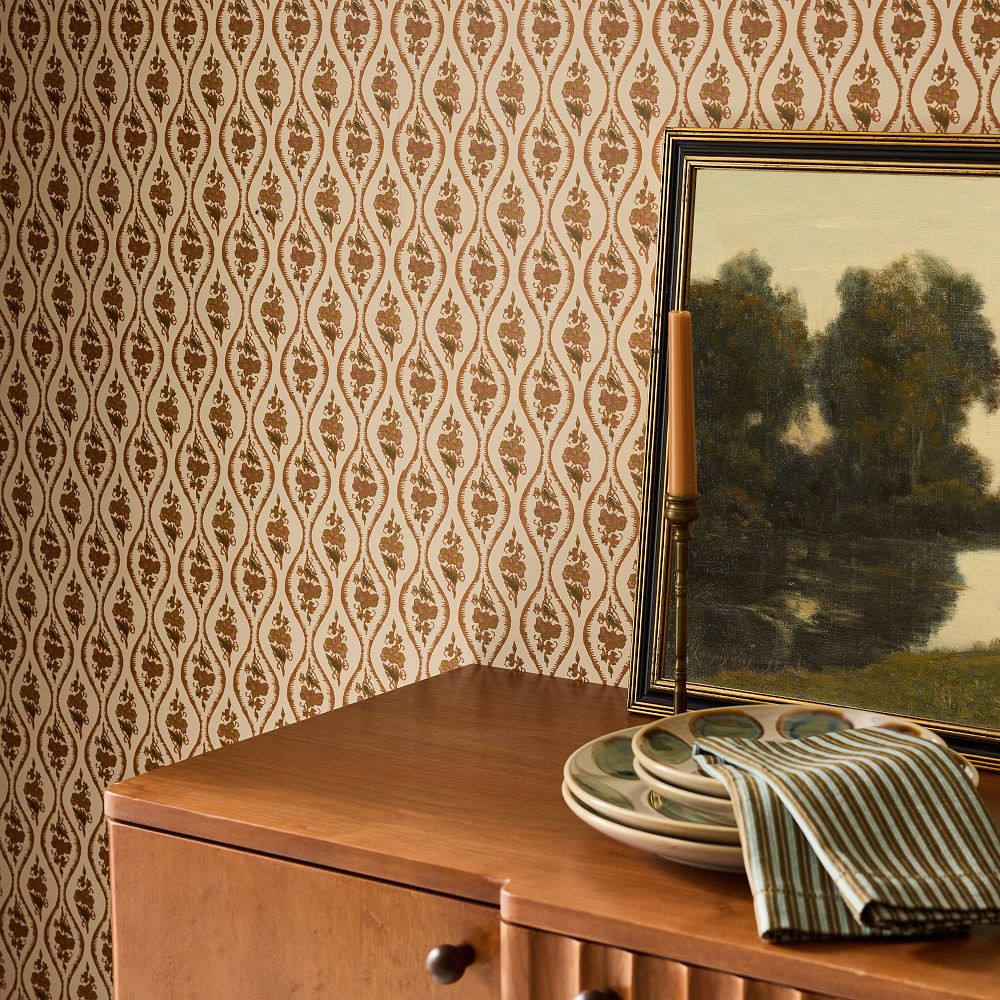 Pierce & Ward Floral Trellis Peel & Stick Wallpaper | West Elm (US)