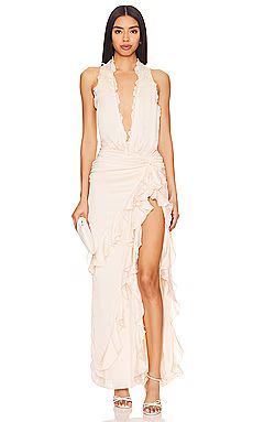 NBD Celenia Maxi Dress in Champagne Butterfly from Revolve.com | Revolve Clothing (Global)