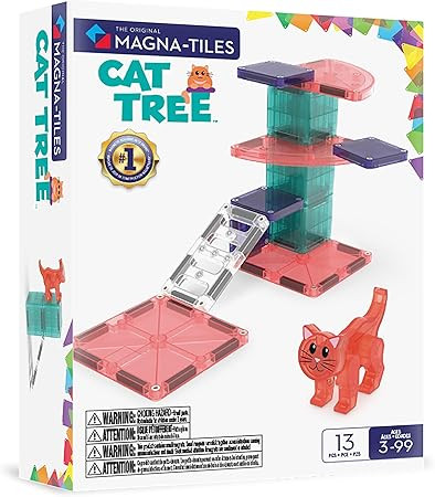 MAGNA-TILES Cat Tree 13-Piece Magnetic Construction Set, The Original Magnetic Building Brand | Amazon (US)