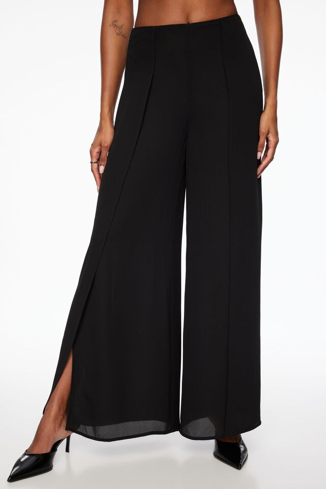 Flowy Open Wide Leg Pants | Dynamite Clothing