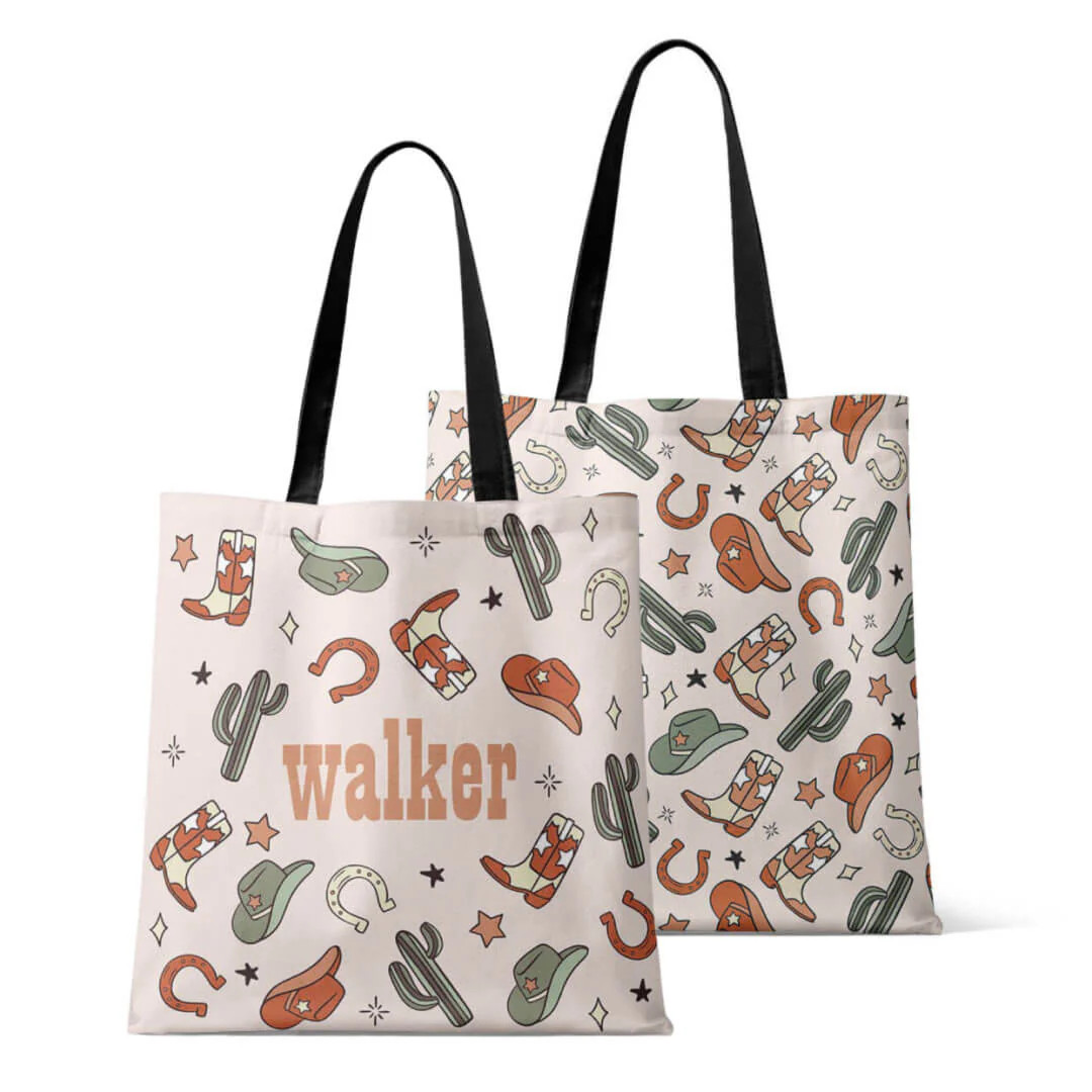 Personalized Tote Bags | Buckaroo Cowboy | Caden Lane