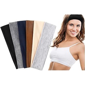 TERSE Headbands for Women Short Hair Non Slip Elastic Sweat Hairbands Soft Fabric Hair Bands Work... | Amazon (US)