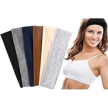 TERSE Headbands for Women Short Hair Non Slip Elastic Sweat Hairbands Soft Fabric Hair Bands Work... | Amazon (US)
