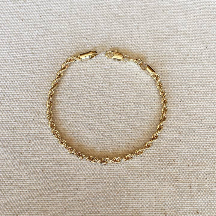 18k Gold Filled 3mm Rope Bracelet | Care Tucker