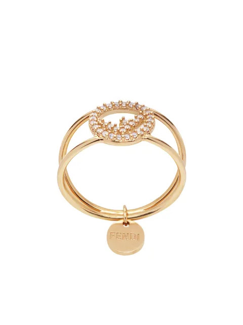 crystal detail pendant ring | Farfetch (US)