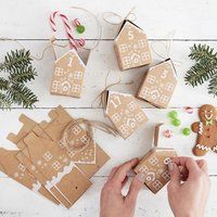 Gingerbread House Advent Calendar Boxes, Kit, Fill Your Own Calendar, Diy Box Kit | Etsy (US)
