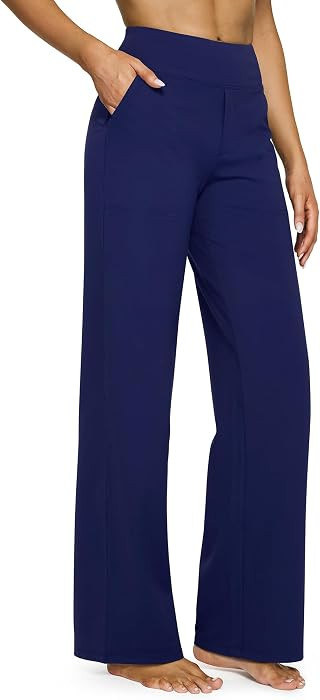 G4Free Yoga Pants for Women Wide Leg Pants with Pockets High Waisted | Amazon (US)