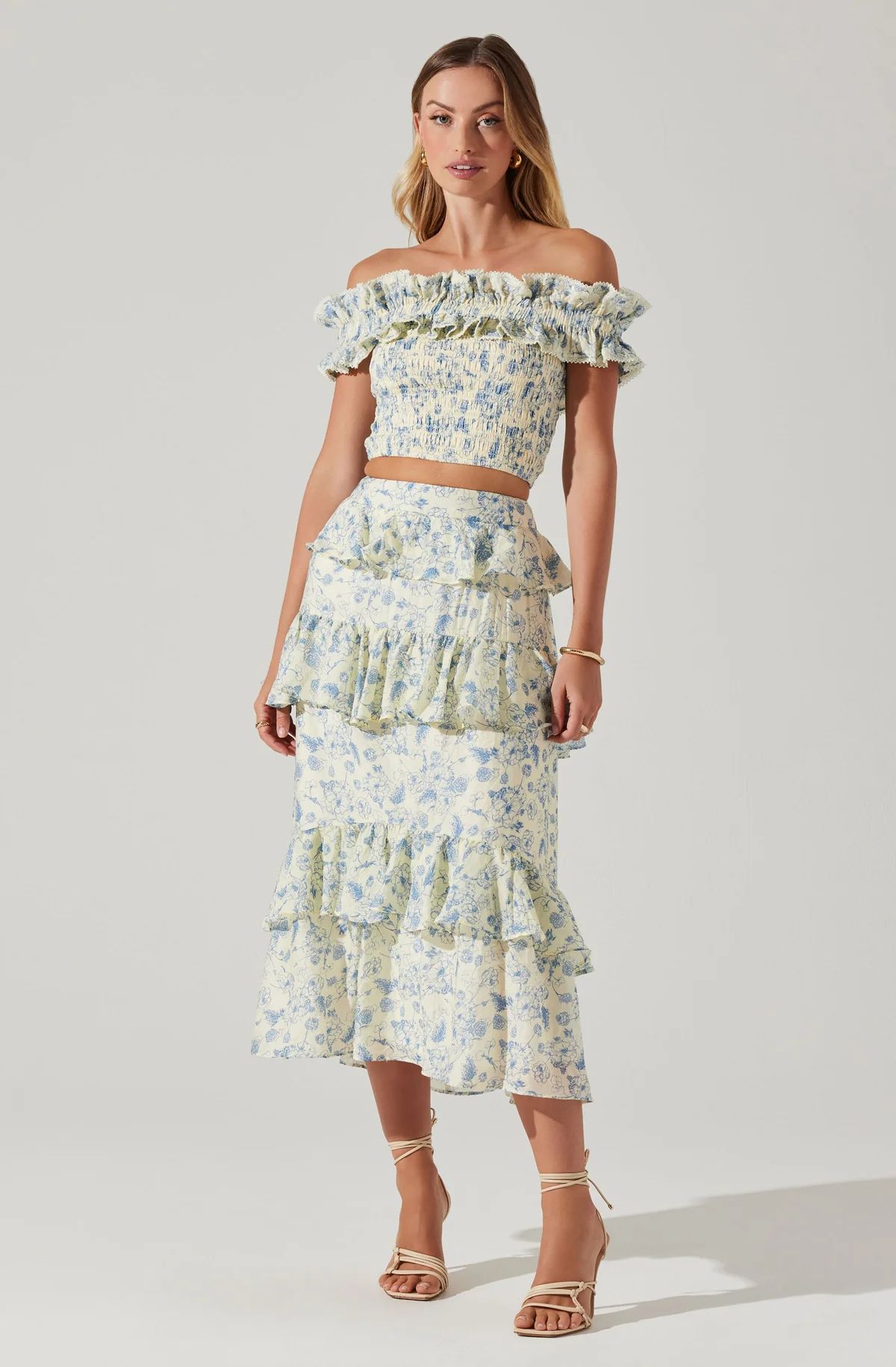 Foufette Floral Tiered Skirt | ASTR The Label (US)