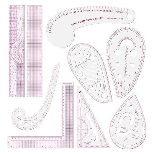 Clear Metric Sewing Rulers,French Curve Sewing Rulers Set,Sewing Tools Supplies for Quilting, Dre... | Amazon (US)