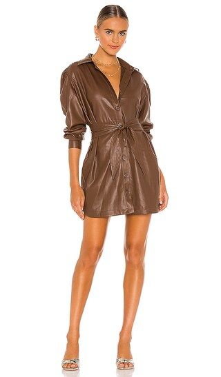 BB Dakota Faux Nelly Dress in Walnut Brown from Revolve.com | Revolve Clothing (Global)