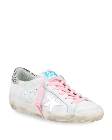 Golden Goose Superstar Python-Print Low-Top Sneakers | Neiman Marcus