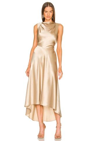 SALONI Jen Dress in Champagne from Revolve.com | Revolve Clothing (Global)