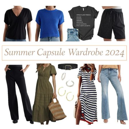 Summer capsule wardrobe 💙🌺🌸 casual summer dresses and dressy shorts 💙🌺🌸 

#LTKStyleTip #LTKSeasonal #LTKOver40