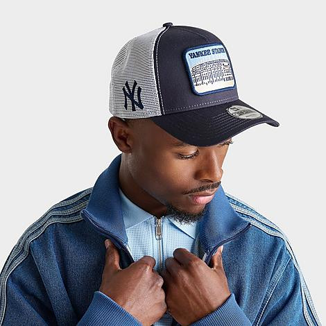 New Era New York Yankees MLB 9FORTY A-Frame Trucker Hat in Navy/White | Finish Line (US)