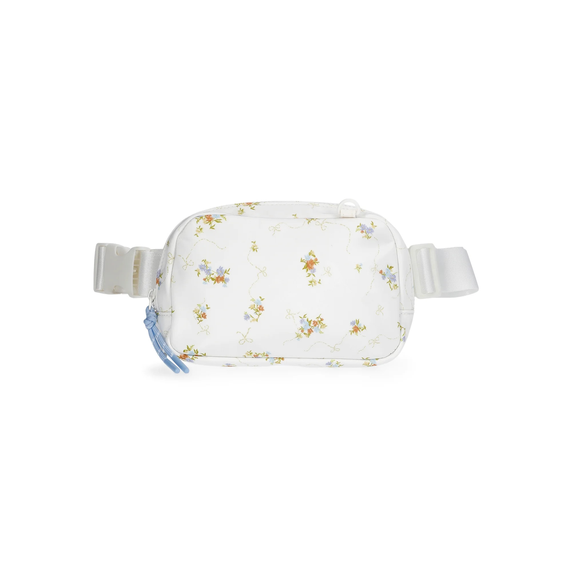 No Boundaries Women's Hands Free Fanny Pack, Off-White Lilacs | Walmart (US)