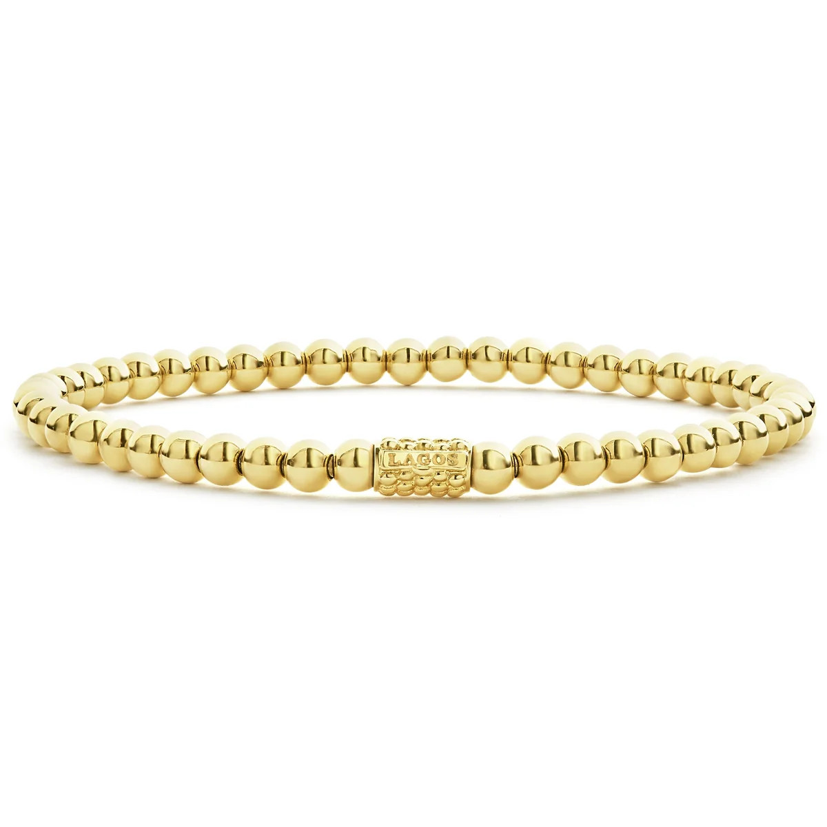 18K Gold Bead Bracelet | 4mm | LAGOS