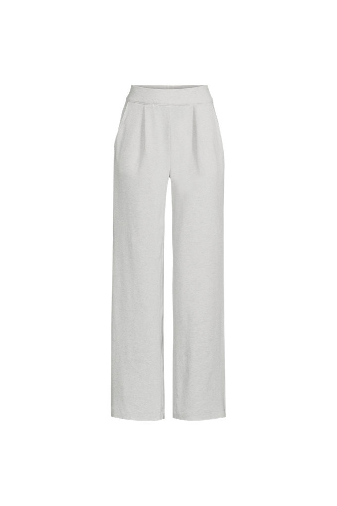 Women's Petite Sport Knit High Rise Pleated Wide Leg Pants - Lands' End - Gray - XS | Lands' End (US)