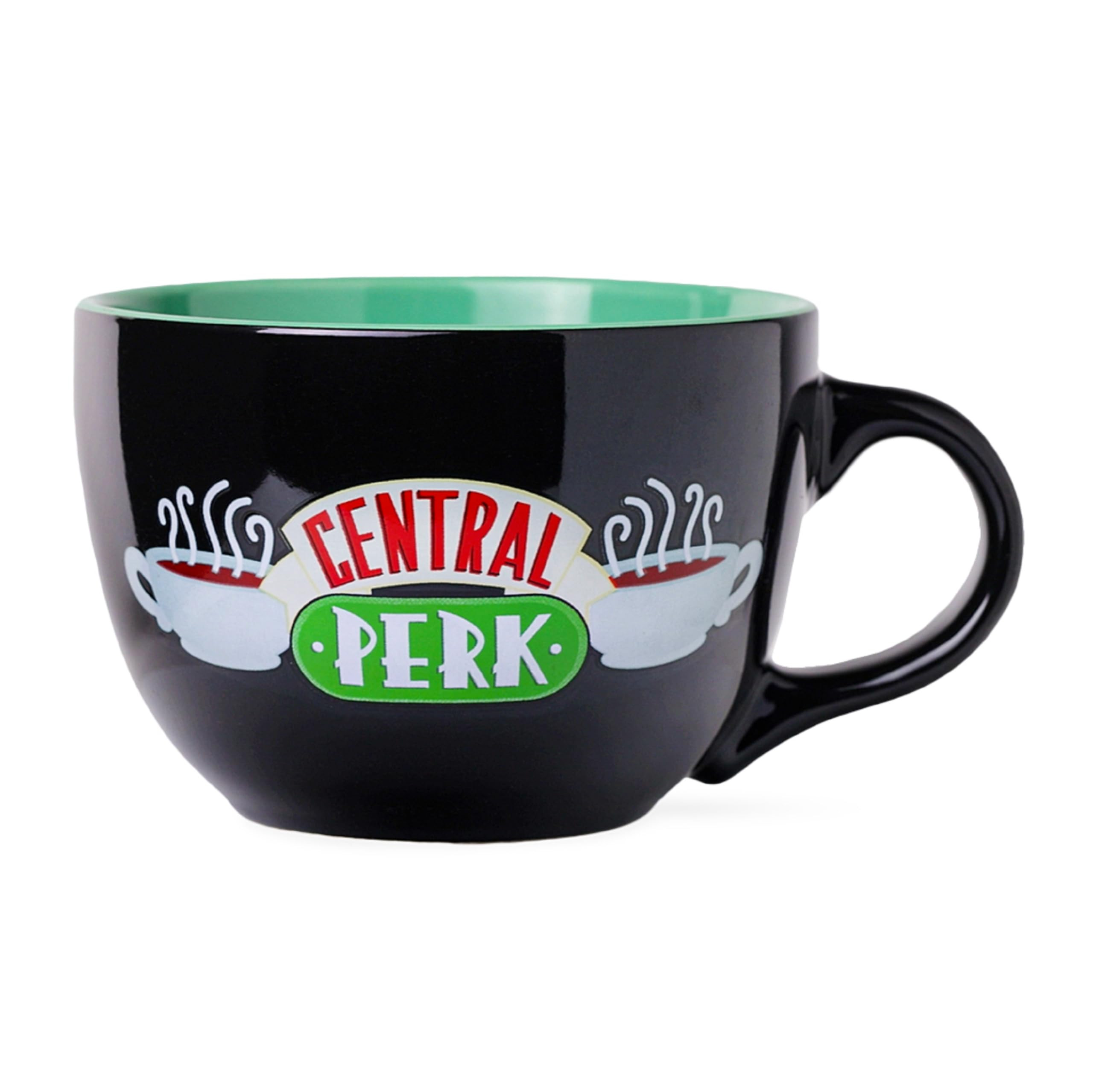 Silver Buffalo FRIENDS Central Perk Black Ceramic Mug Oversized for Coffee, Soup, 24 Ounces | Amazon (US)