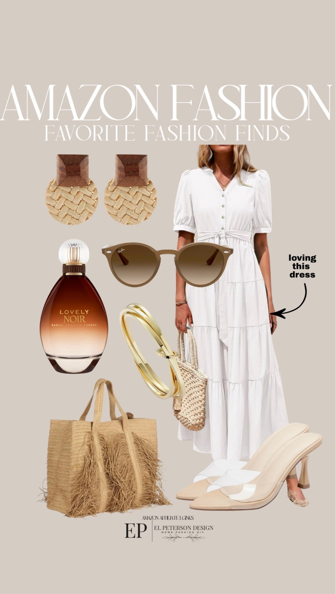 Amazon Fashion
Dress
Earrings
Sunglasses
Perfume
Sunglasses
Purse
Heels