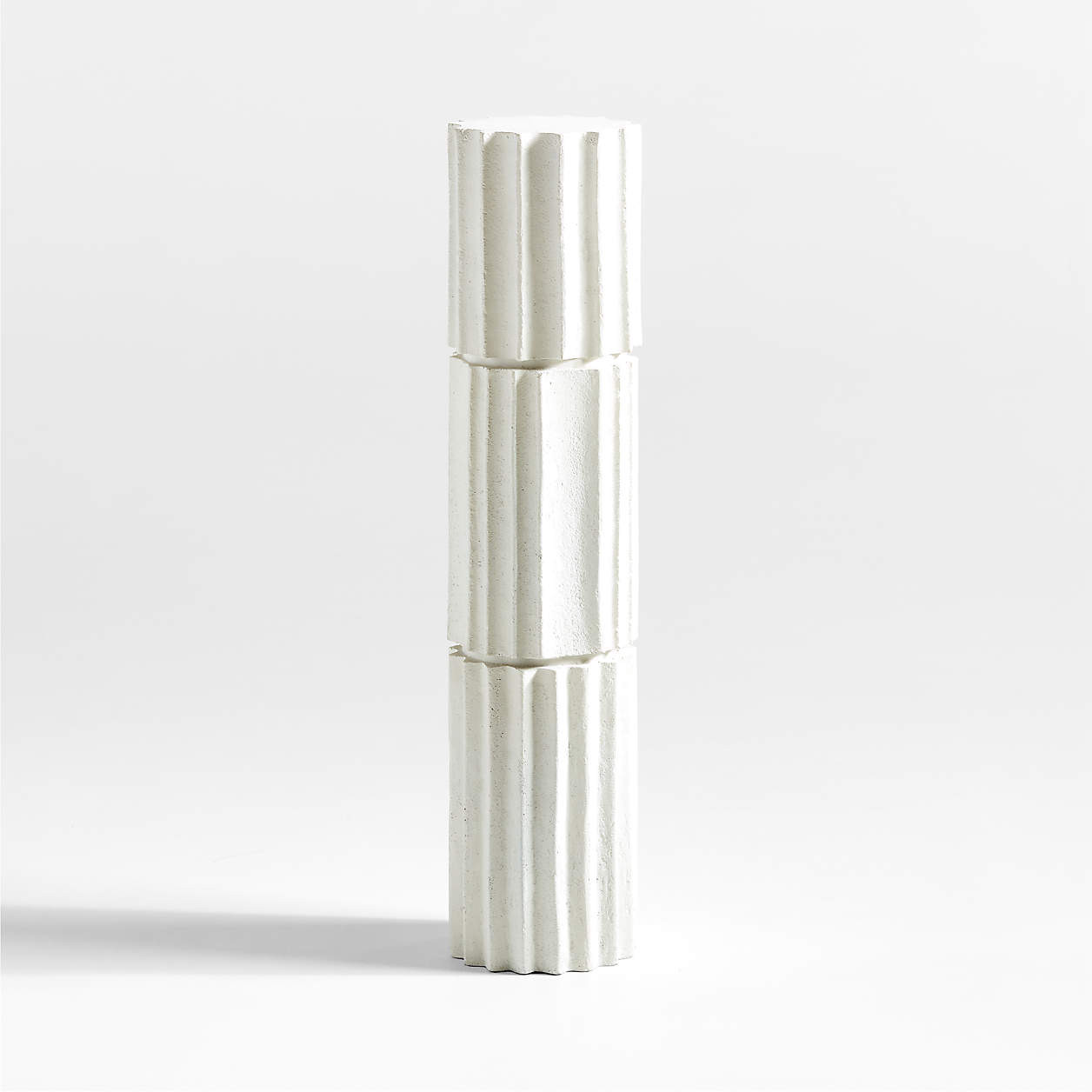 Pompeii Fluted Pedestal Table by Athena Calderone + Reviews | Crate & Barrel | Crate & Barrel