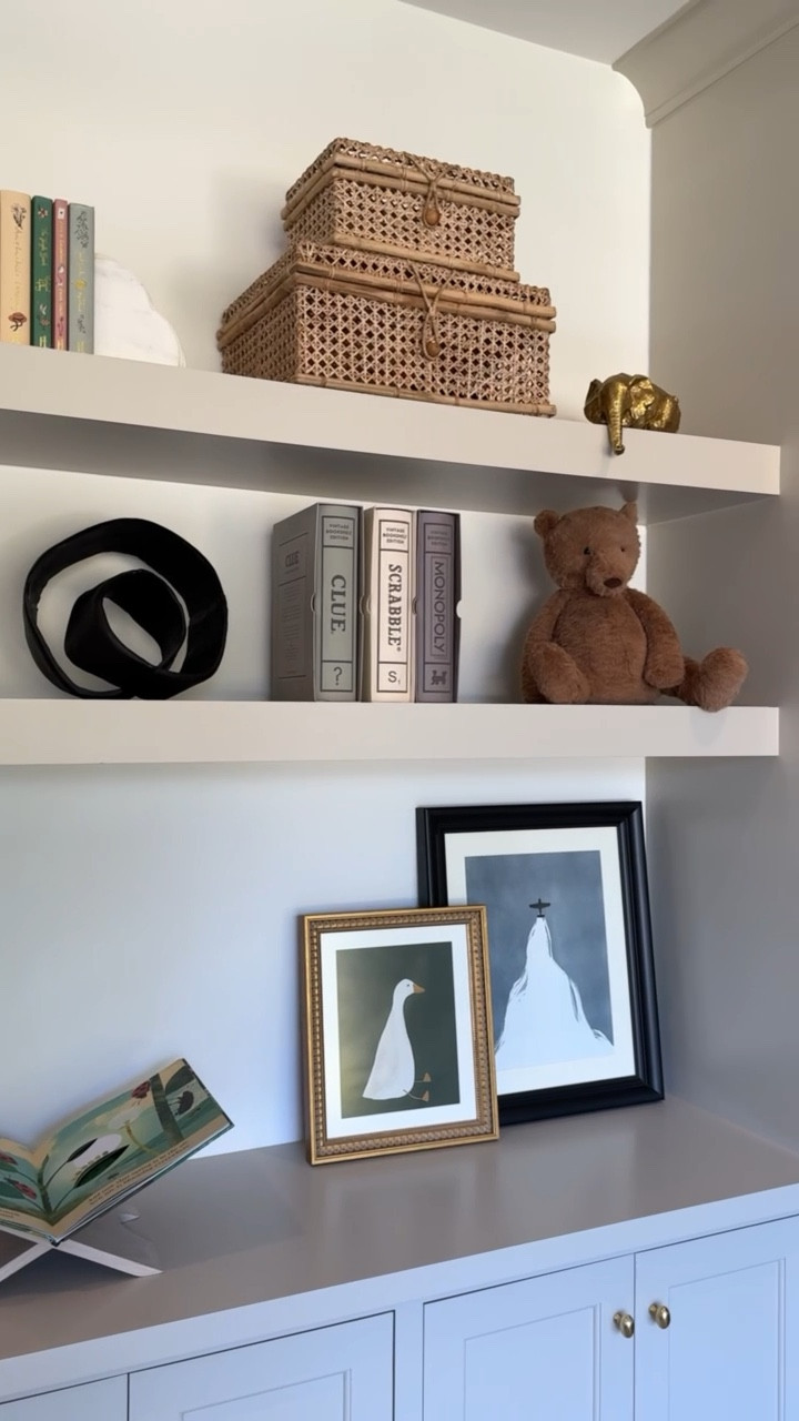 Playroom shelves are some of my fav to decorate! Now that angel girl has arrived I might need to do a refresh soon 👼🏼🤍

#LTKHome

#LTKFamily #LTKKids