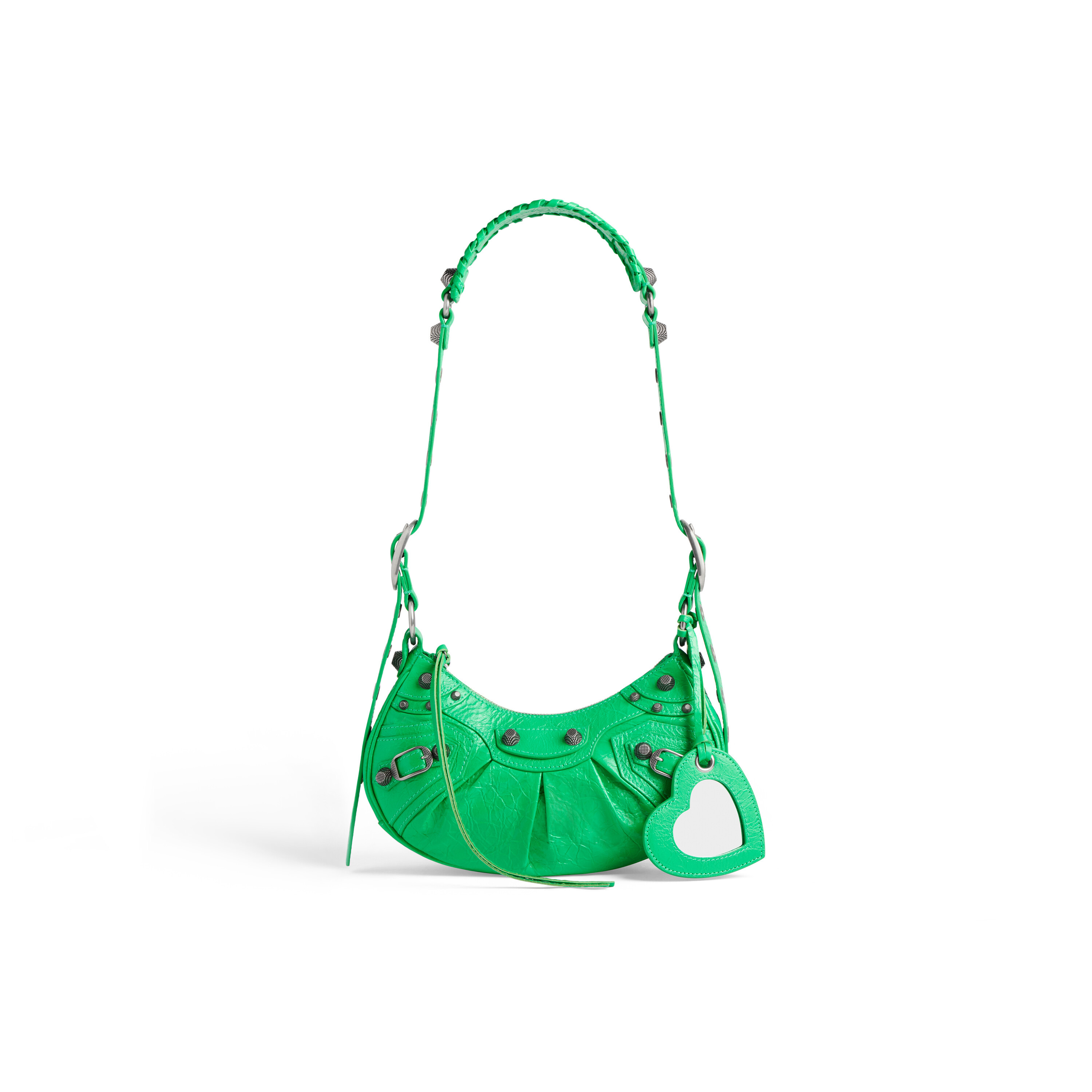 Balenciaga Le Cagole XS Shoulder Bag Green - Woman -Lambskin | Balenciaga