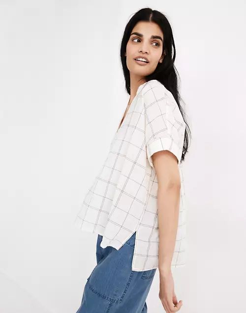 Lakeline Popover Shirt in Windowpane | Madewell